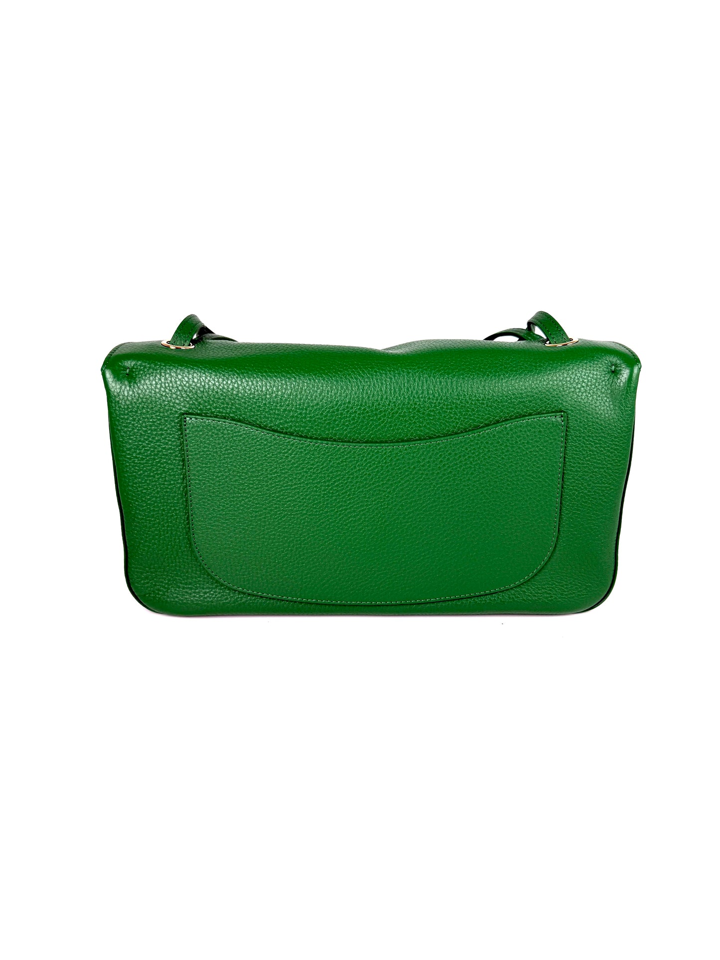 CHANEL Maxi Flap Souplissimo Green Calfskin Leather Gold Hardware Crossbody Small Bag New