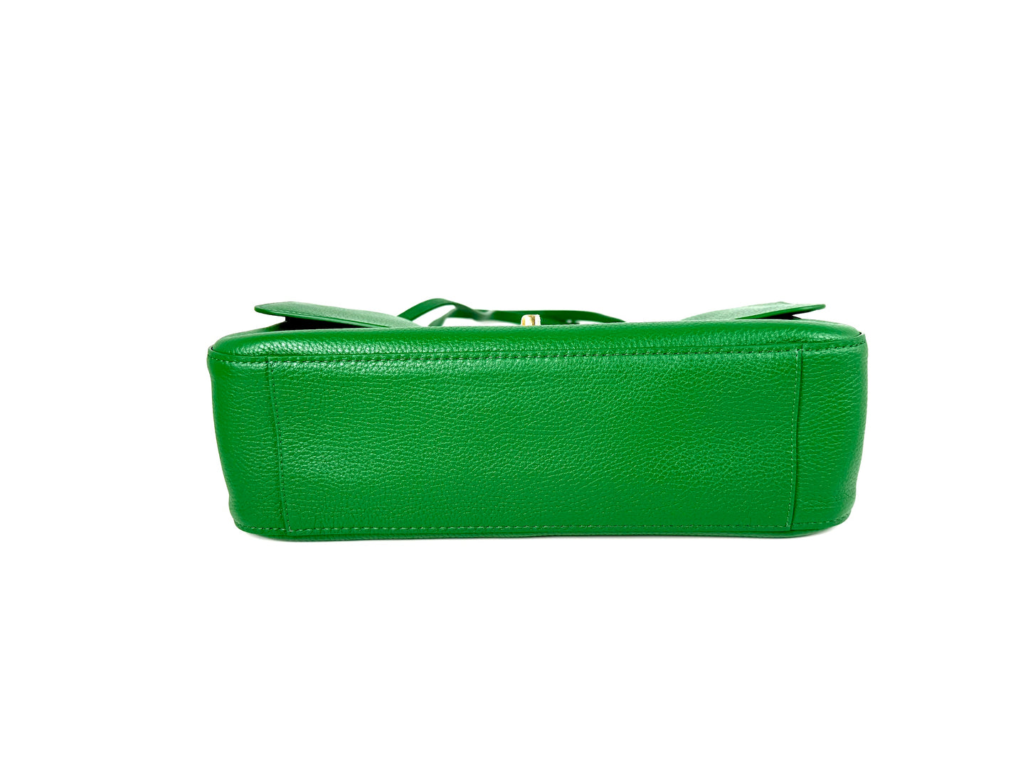CHANEL Maxi Flap Souplissimo Green Calfskin Leather Gold Hardware Crossbody Small Bag New