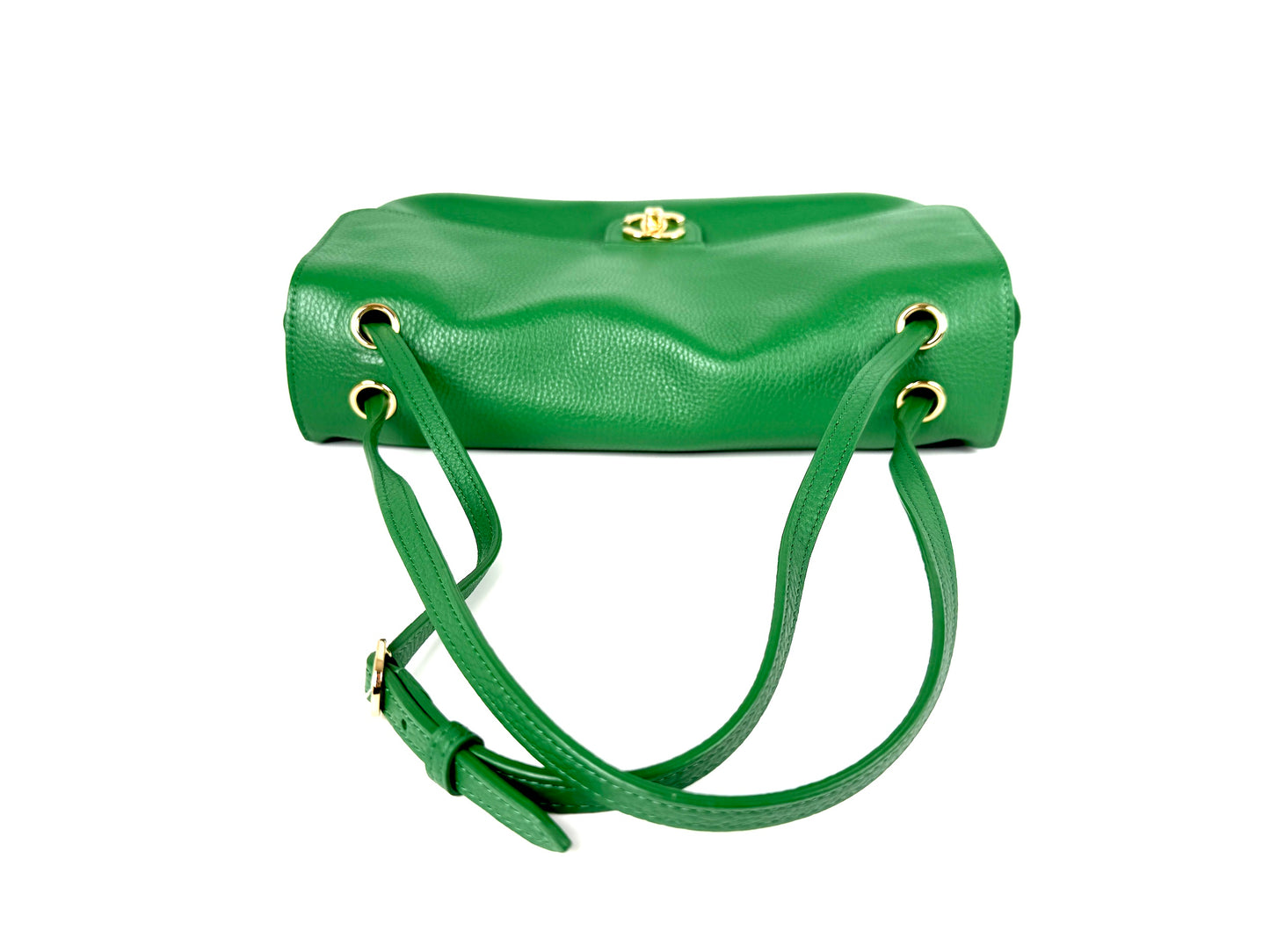 CHANEL Maxi Flap Souplissimo Green Calfskin Leather Gold Hardware Crossbody Small Bag New