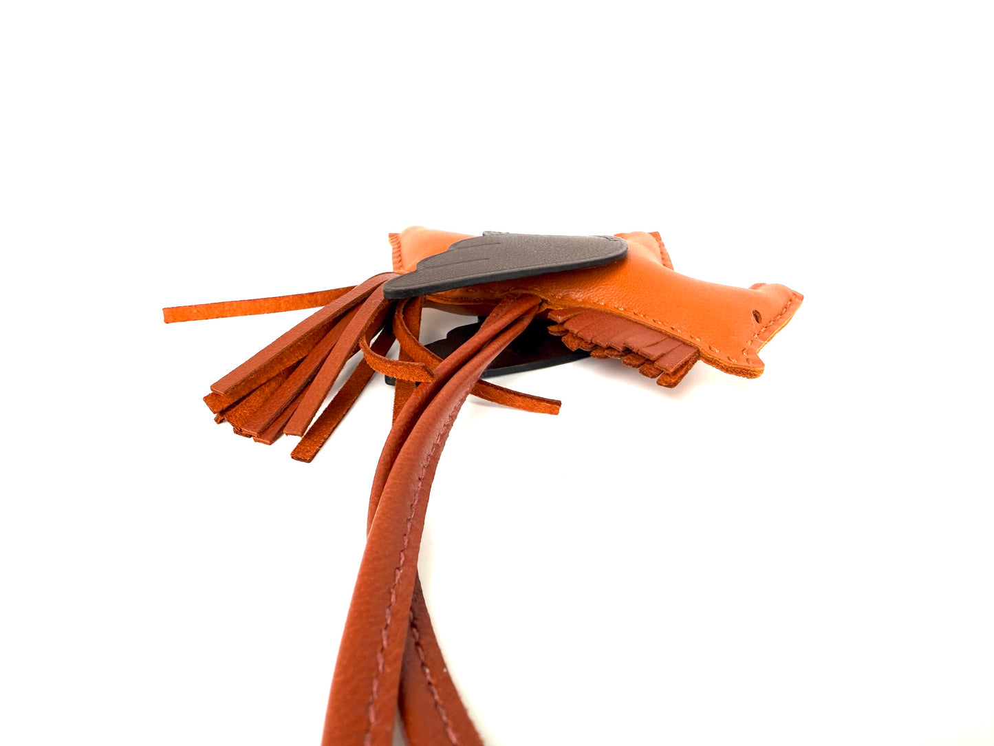 Hermes Pegase Rodeo Bag Charm PM Pain D’Epice, Moka and Sienna Milo Lambskin New