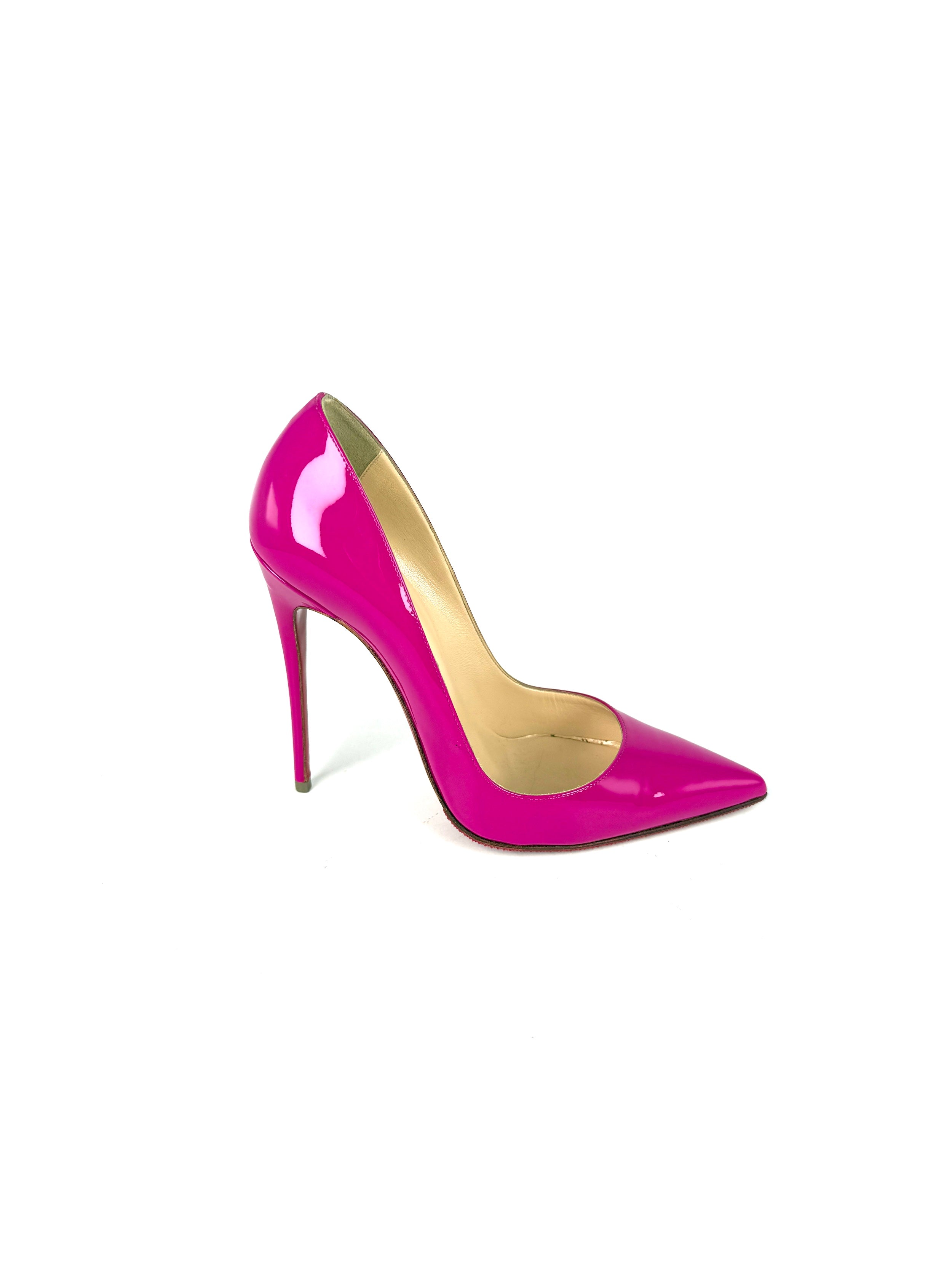 Christian Louboutin So Kate 120mm Indian Rose Pink Patent Leather