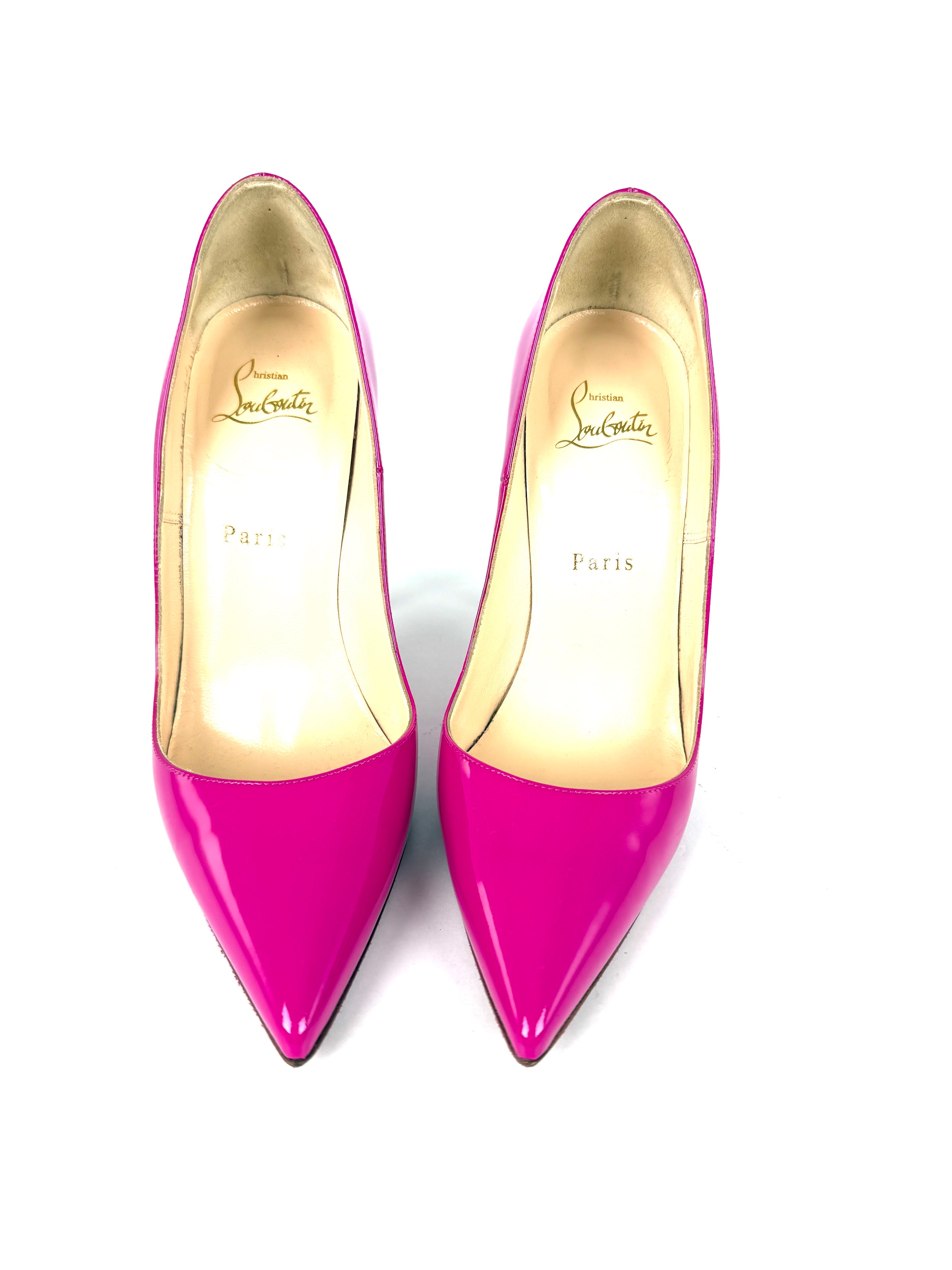 Christian Louboutin So Kate 120mm Indian Rose Pink Patent Leather