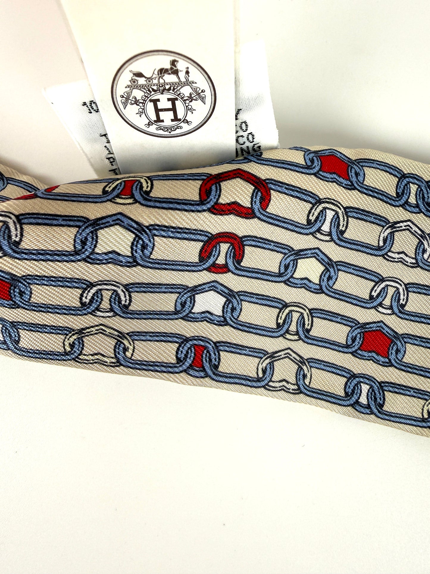 Hermes Effet Kaleidoscope Print Beige Rouge Kaki Silk Twilly Scarf New