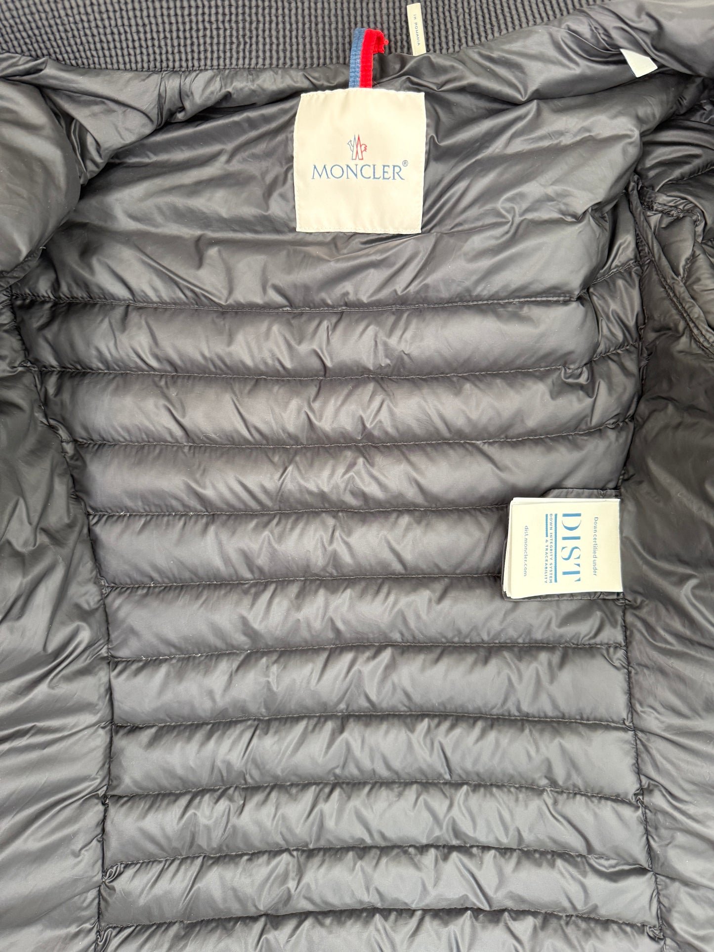 MONCLER Black Blenca Longue Saison Nylon Zip Goose Down Jacket 1 Small