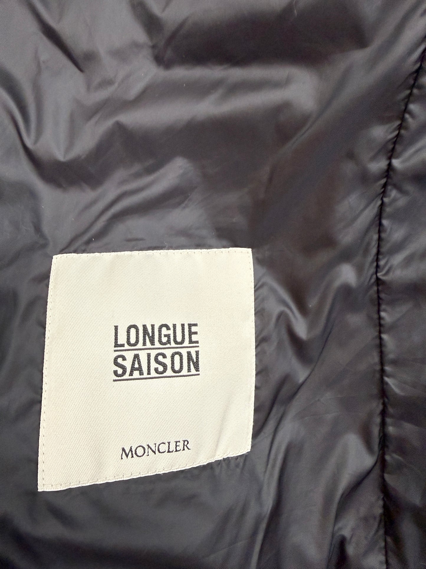 MONCLER Black Blenca Longue Saison Nylon Zip Goose Down Jacket 1 Small