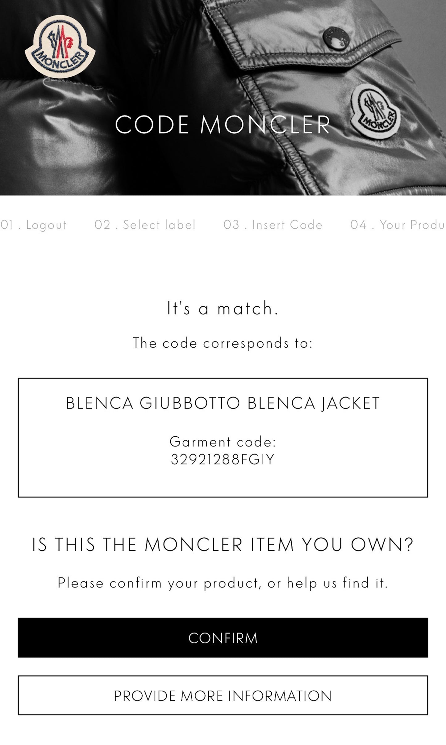 MONCLER Black Blenca Longue Saison Nylon Zip Goose Down Jacket 1 Small