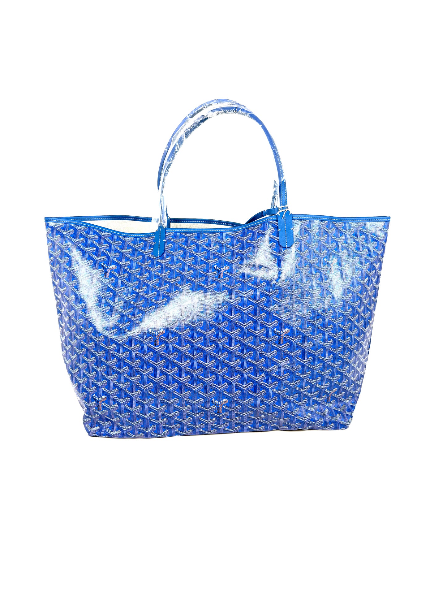 GOYARD Goyardine Saint Louis GM Blue 2026 Tote Bag with Pouch New