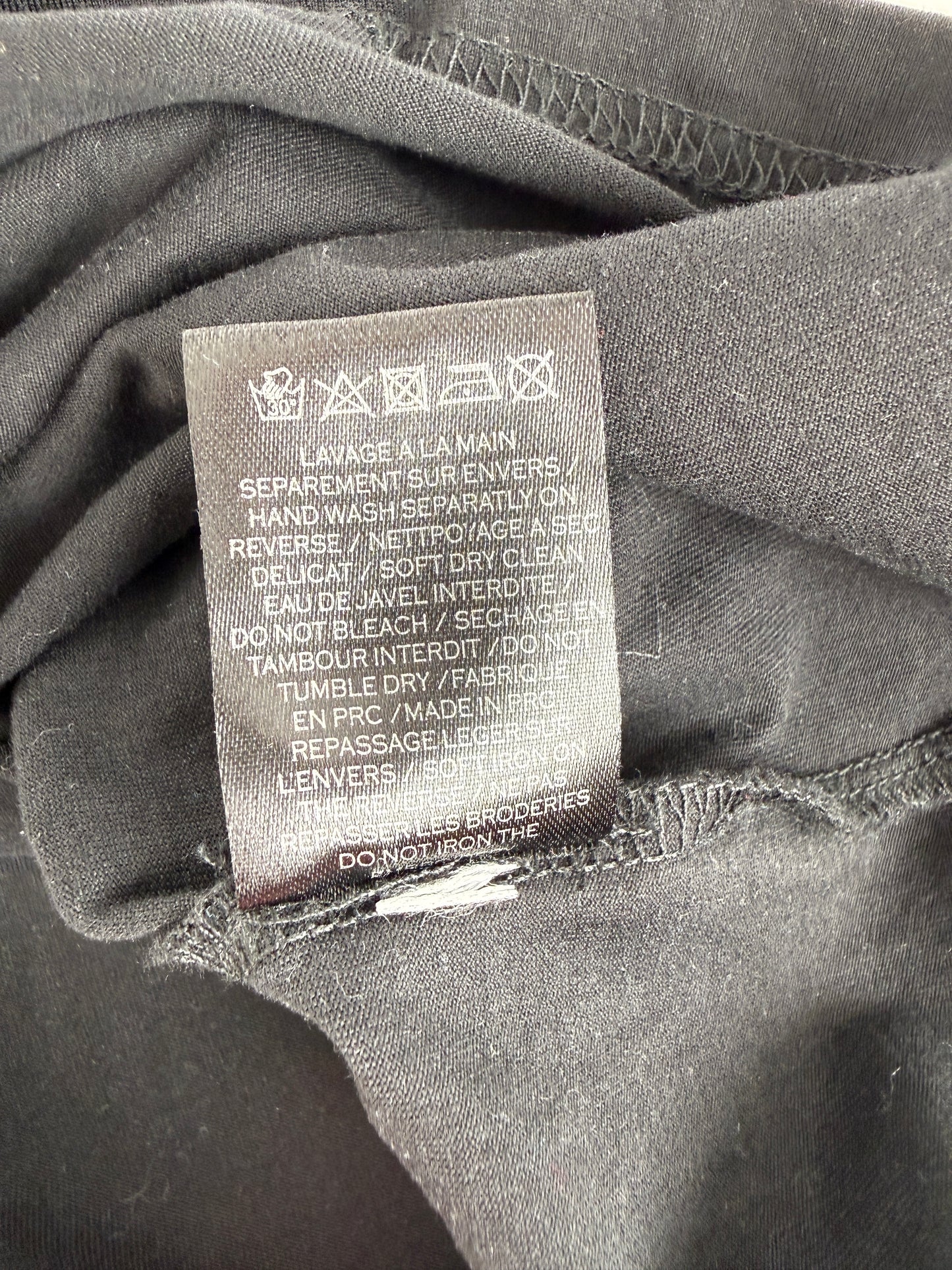 BALMAIN Men’s Paris Print Crew Neck with Buttons Short Sleeve Black Cotton Top T Shirt XS