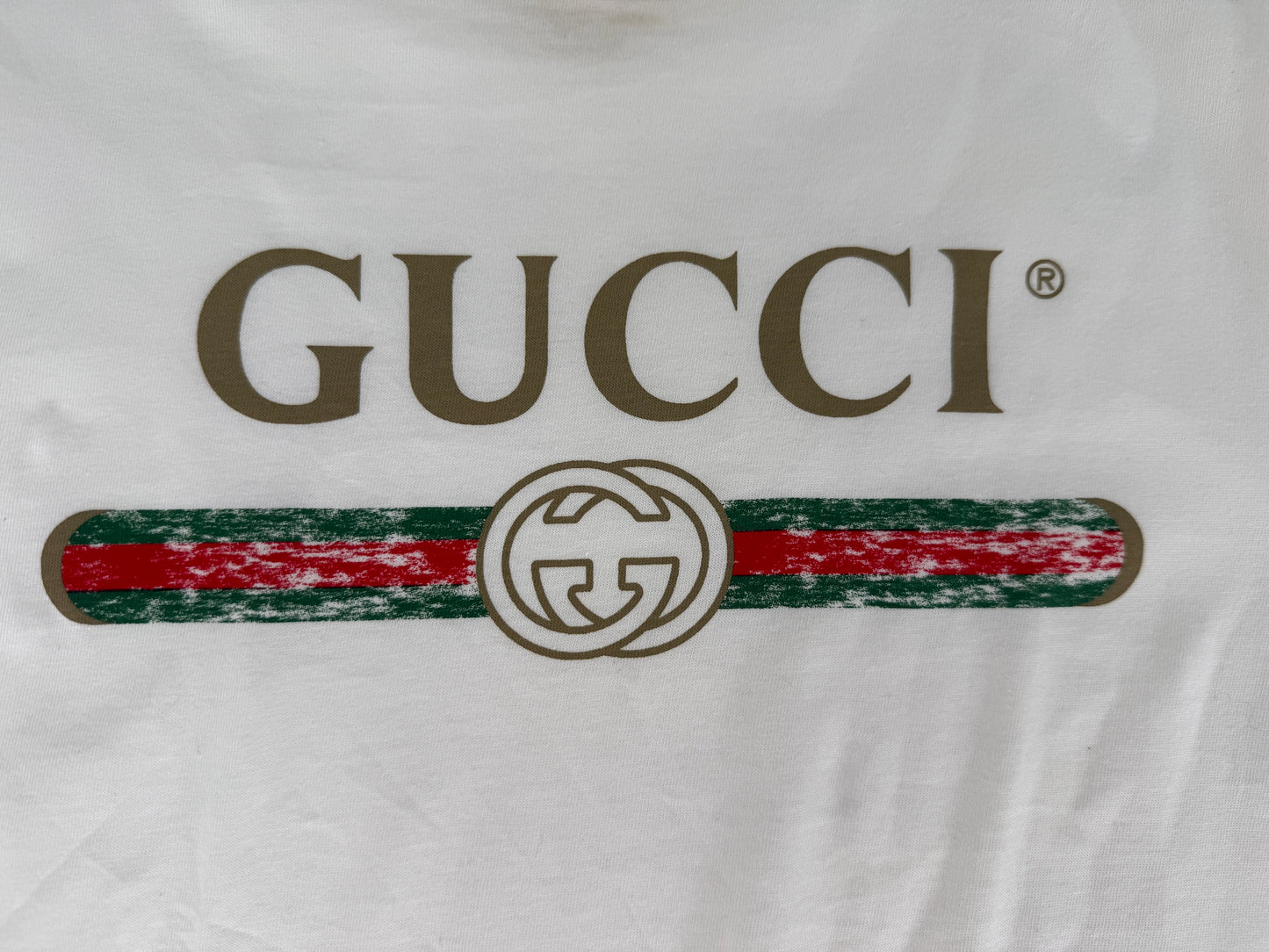 GUCCI Kids’ White Logo Cotton Top T Shirt 10