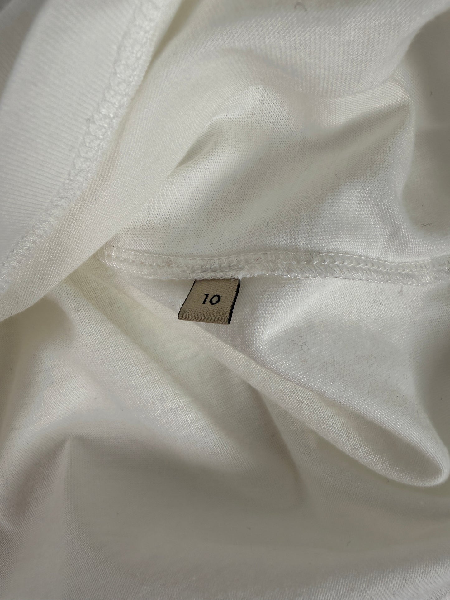 GUCCI Kids’ White Logo Cotton Top T Shirt 10