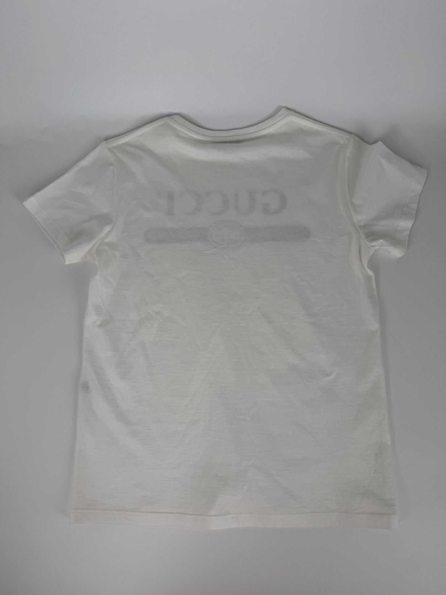 GUCCI Kids’ White Logo Cotton Top T Shirt 10