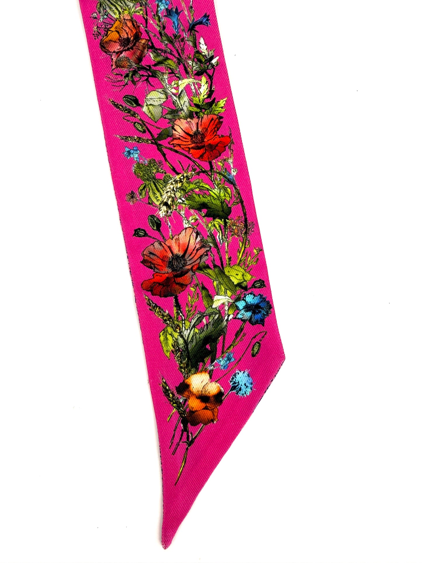 Christian Dior Dioriviera Tiole de Jouy Mitzah Pink Silk Floral Bandeau Scarf 