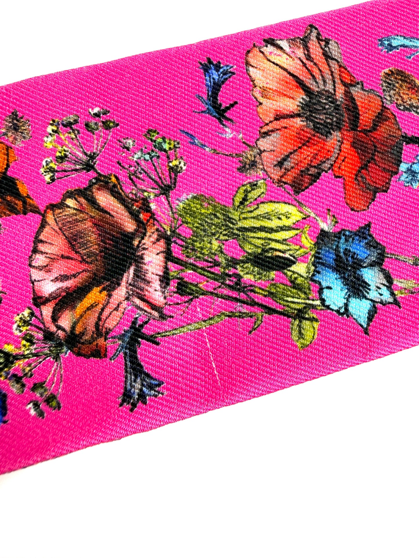 Christian Dior Dioriviera Tiole de Jouy Mitzah Pink Silk Floral Bandeau Scarf