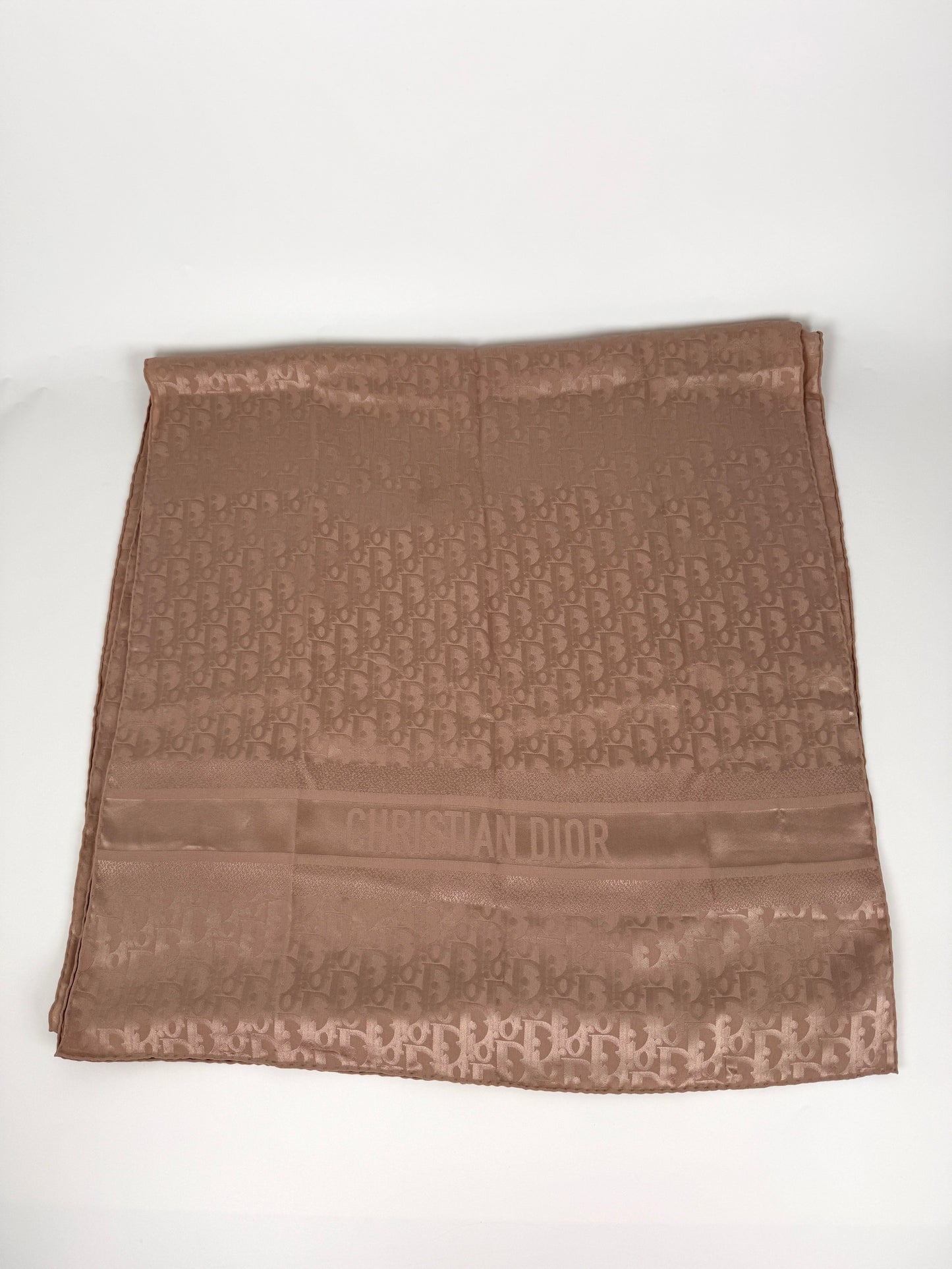 Christian Dior Mizza Oblique Beige Jacquard  Stole Wrap Scarf