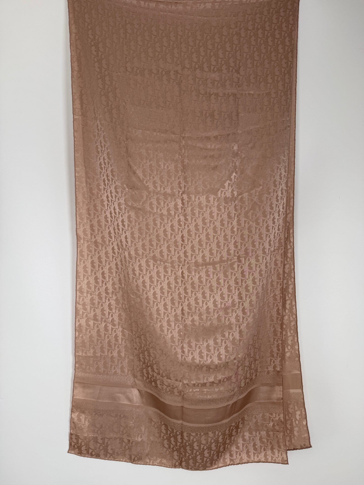 Christian Dior Mizza Oblique Beige Jacquard  Stole Wrap Scarf