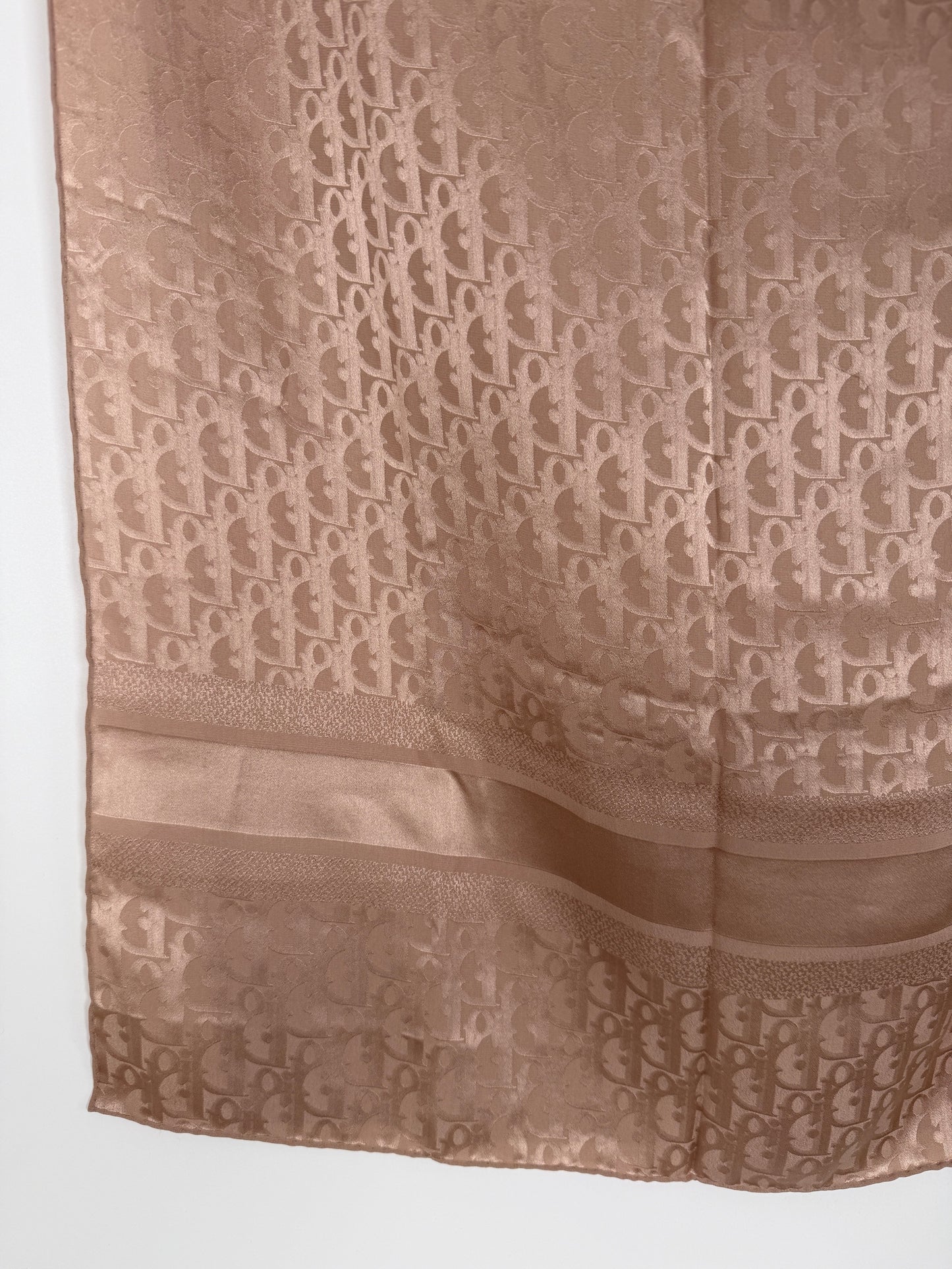Christian Dior Mizza Oblique Beige Jacquard  Stole Wrap Scarf