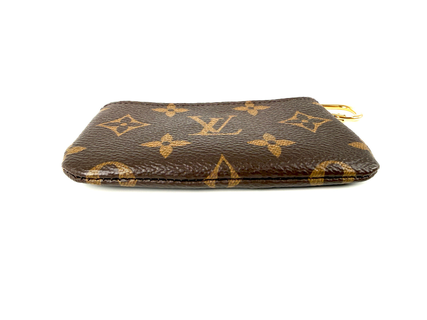 LOUIS VUITTON Vuittonite Brown Monogram Pochette Cles Key Holder Pouch