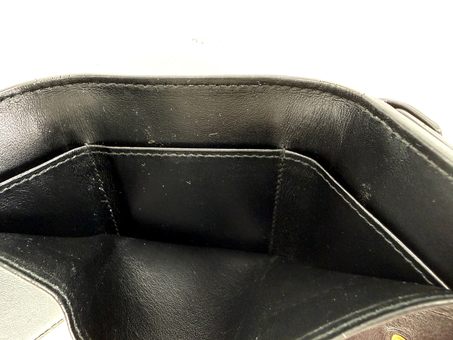 Prada Vitello Move Logo Leather Flap Compact Small Tri Fold Wallet