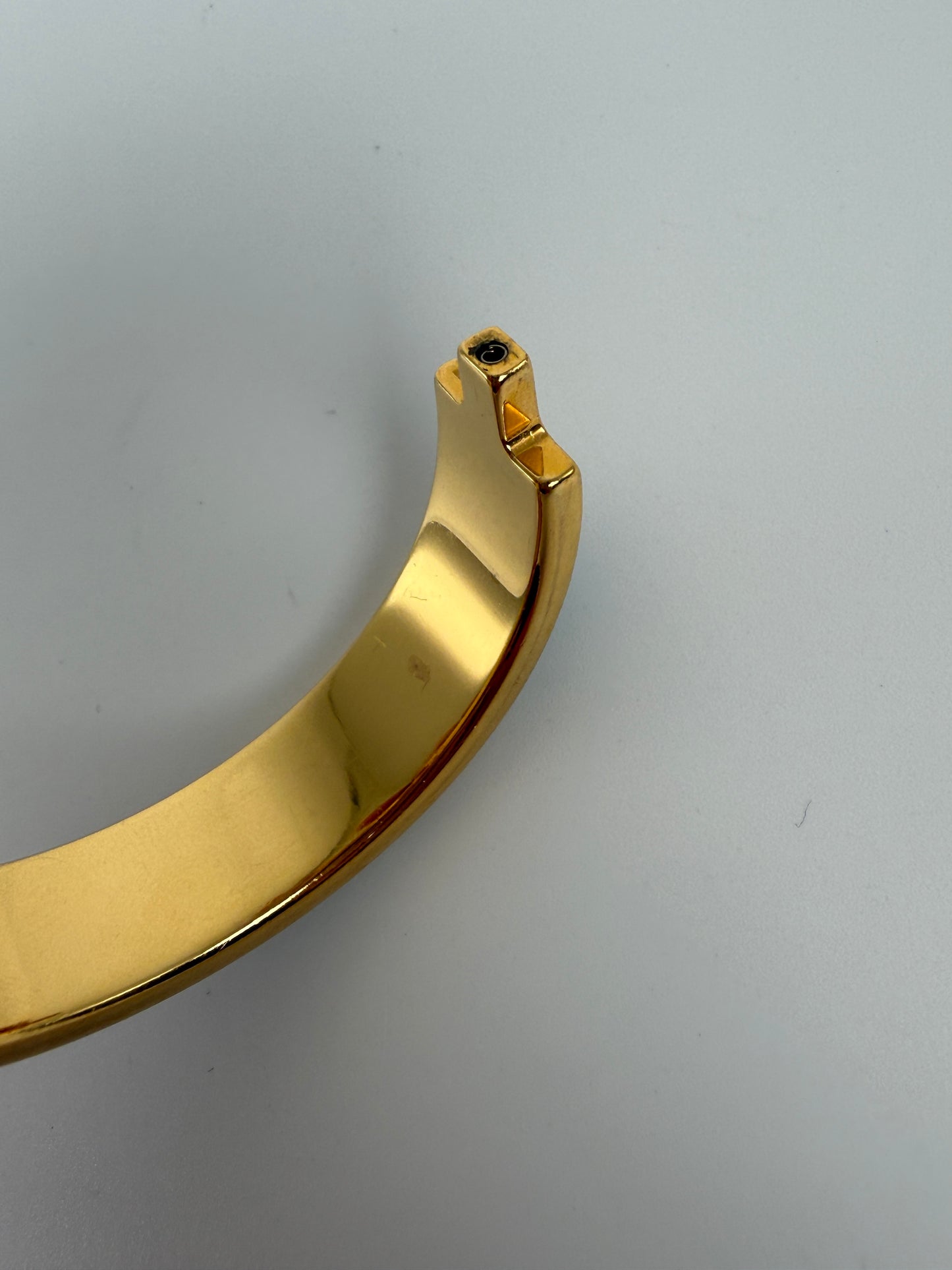 HERMES Clic Clac H Enamel Black Yellow Gold Plated Hardware PM