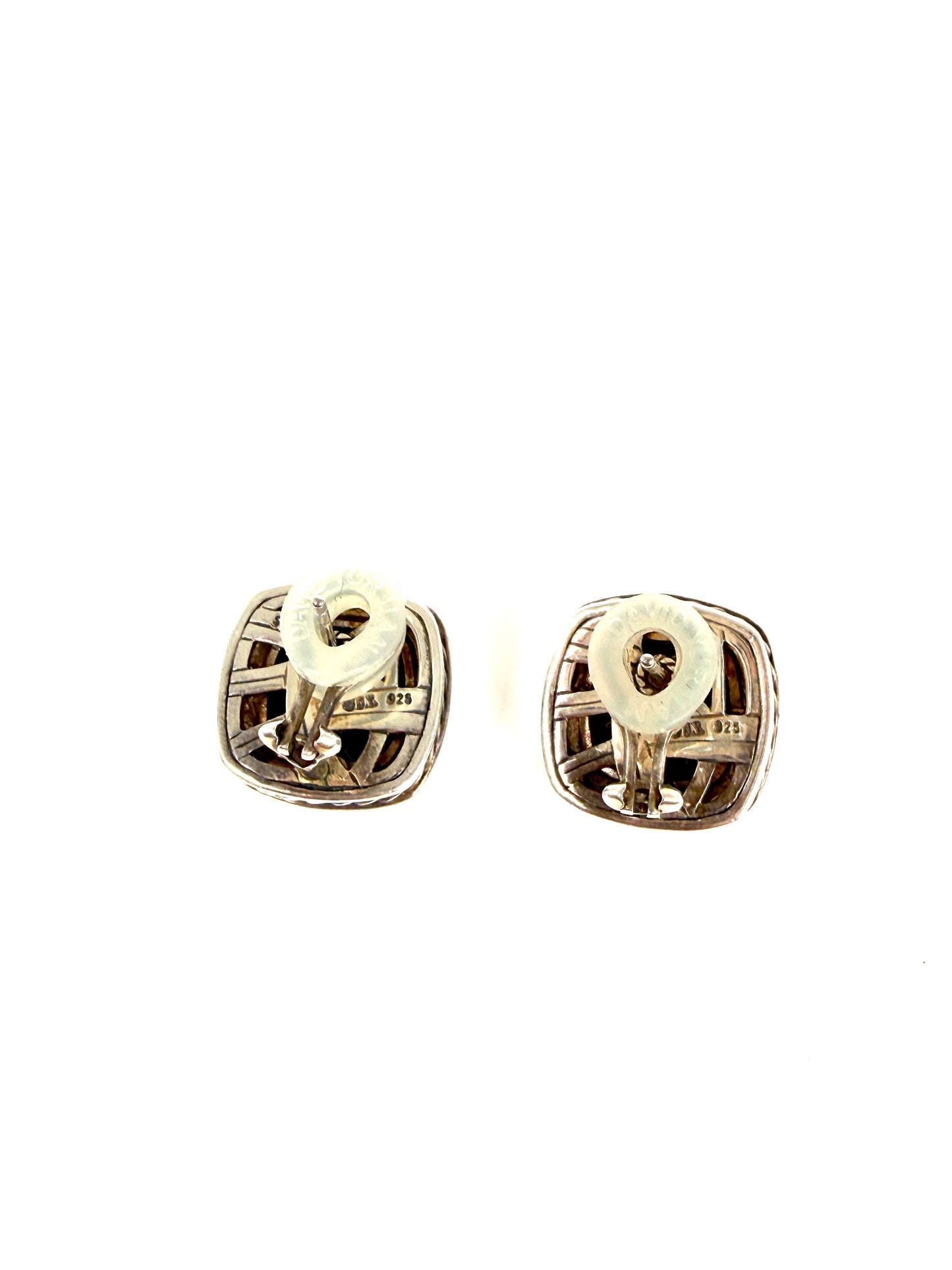 DAVID YURMAN Albion Onyx Diamond Sterling Silver Stud Earrings
