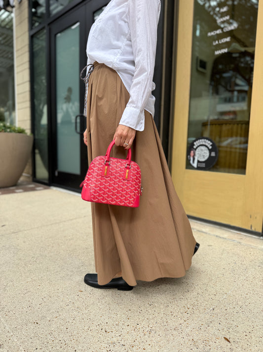 GOYARD Goyardine Vendome Mini Limited Edition Fuchsia Top Handle Crossbody Bag New