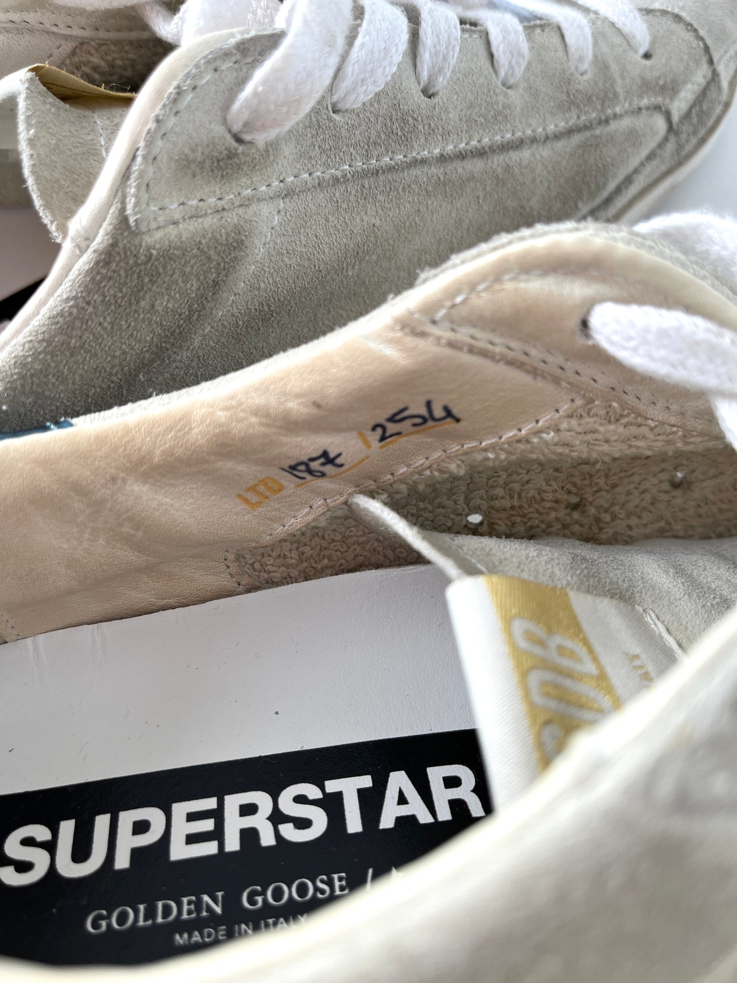 GOLDEN GOOSE Superstar Private Edition Gray Snakeskin Star Sneakers 41