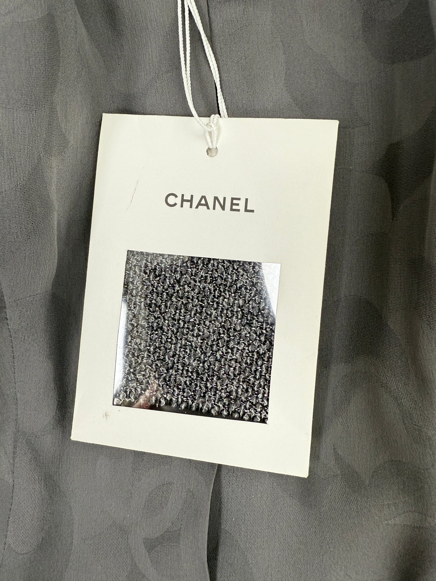 CHANEL Collared Runaway 2020 Black Gray Silver Long Tweed Coat Jacket 40 8