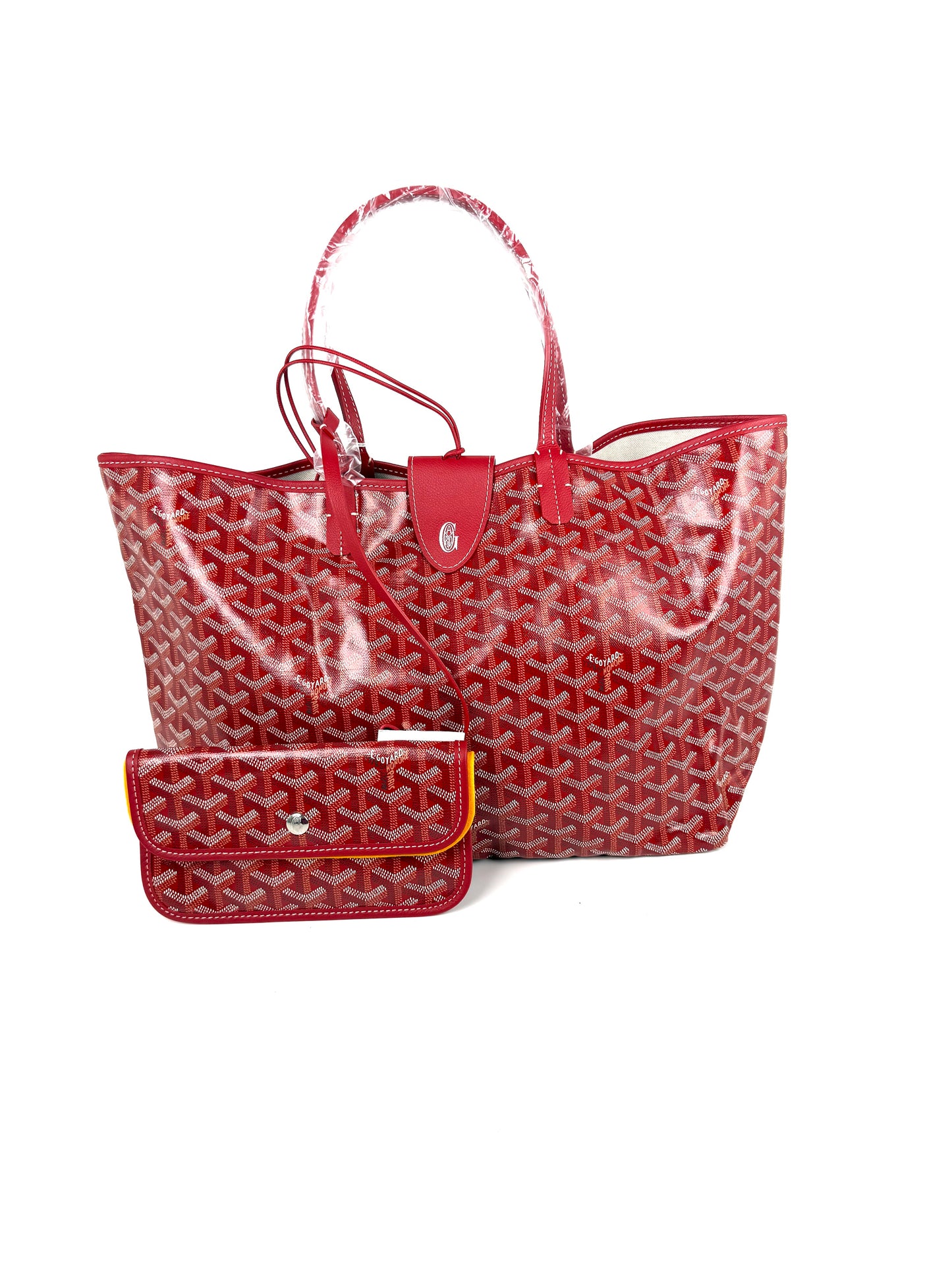 GOYARD Saint Louis PM Red Tote Bag with Pouch New