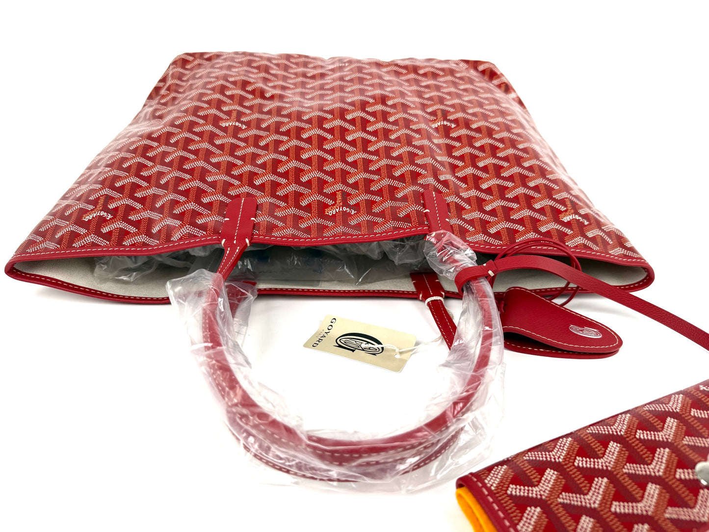 GOYARD Saint Louis PM Red Tote Bag with Pouch New