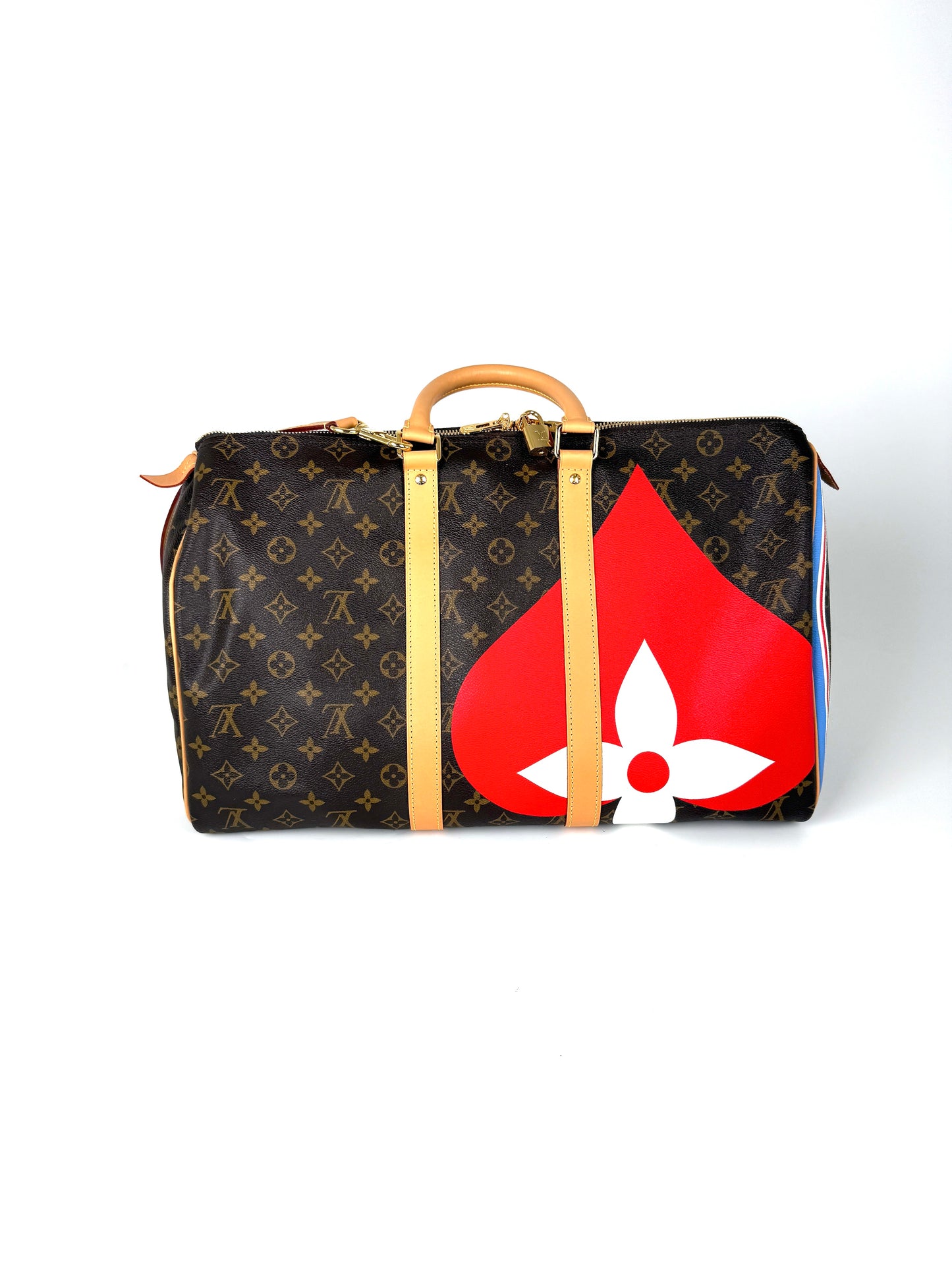 Louis Vuitton Game on Keepall 45 Bandouliere Monogram Duffle Weekender Travel Bag 