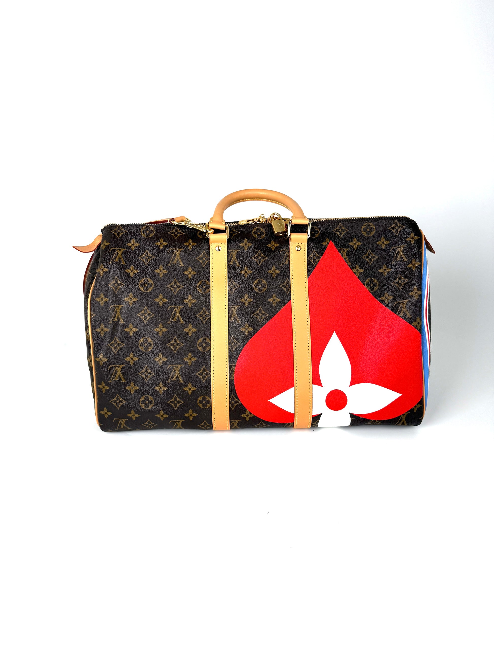Louis Vuitton Game on Keepall 45 Bandouliere Monogram Duffle Weekender Travel Bag 