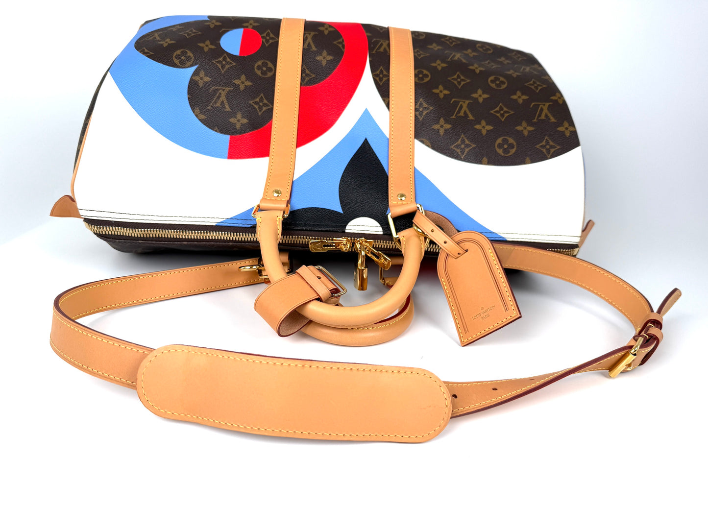 Louis Vuitton Game on Keepall 45 Bandouliere Monogram Duffle Weekender Travel Bag