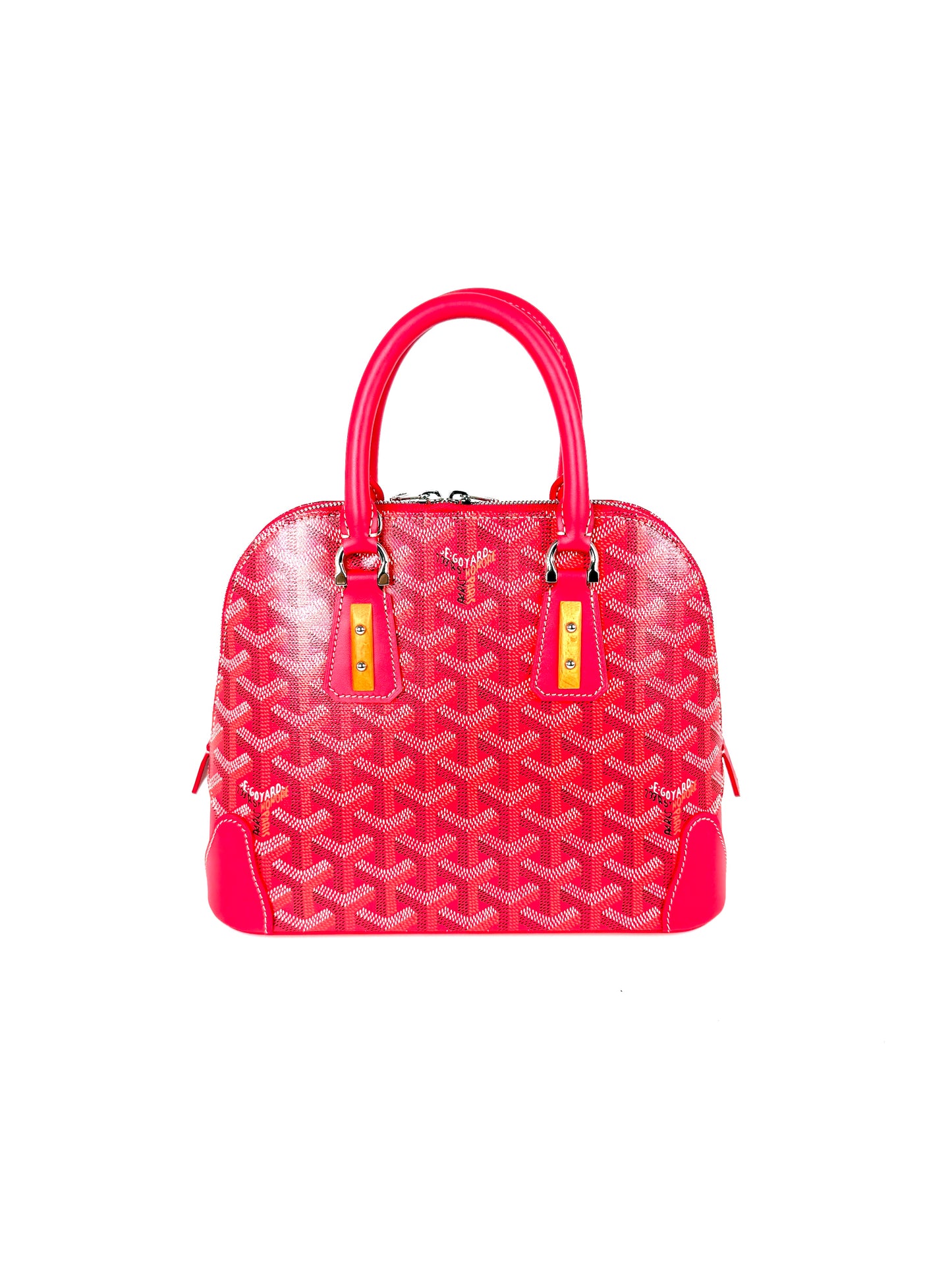 GOYARD Goyardine Vendome Mini Limited Edition Fuchsia Top Handle Crossbody Bag New