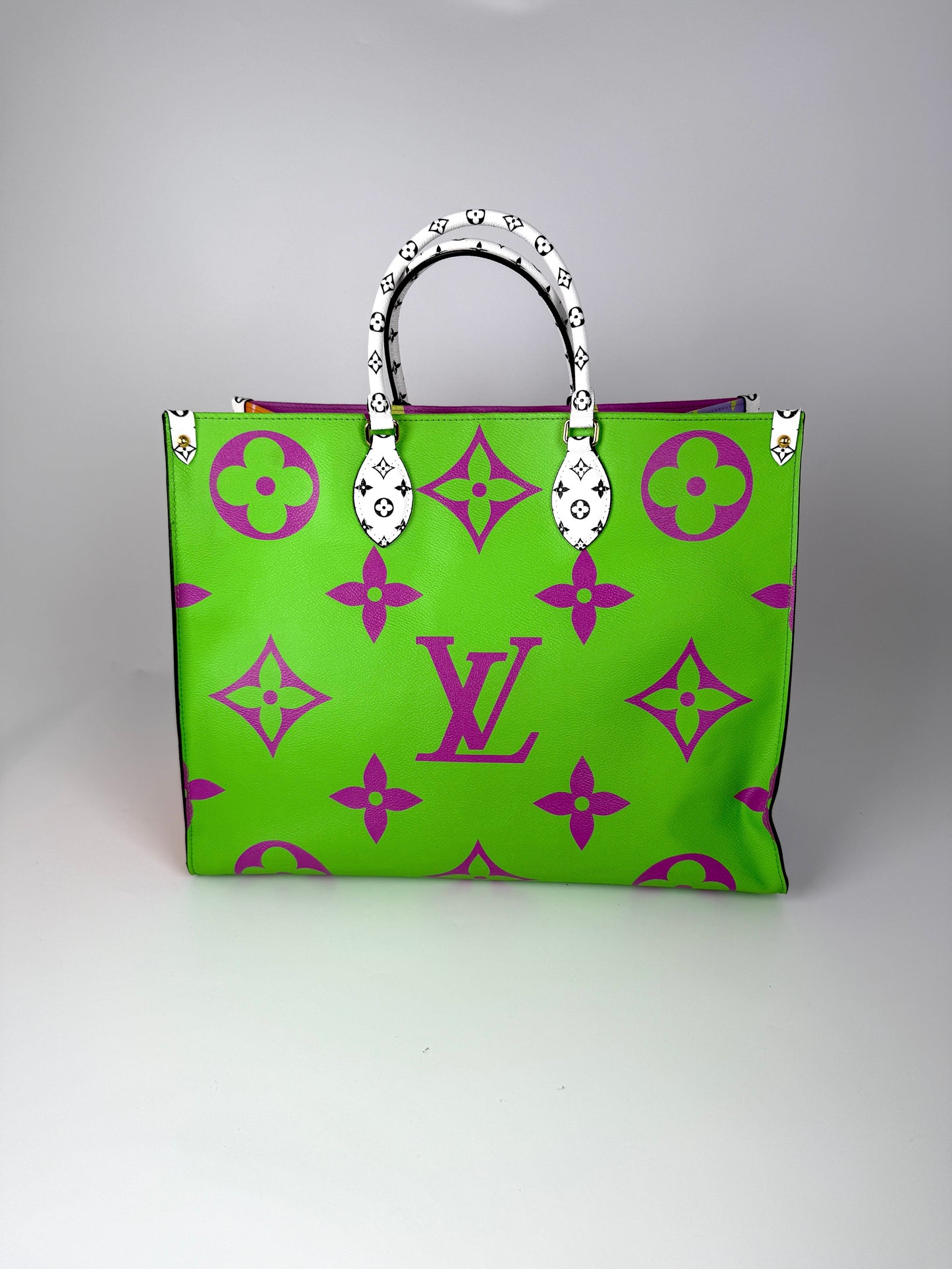Louis Vuitton Pink Lilac Green Monogram Giant OnTheGo Multicolor Tote Bag