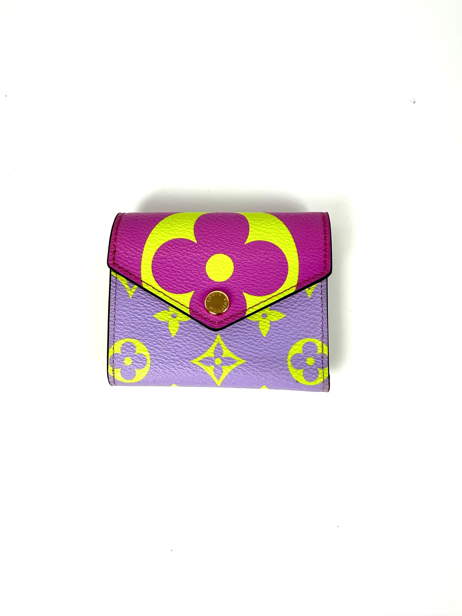Louis Vuitton Zoe Giant Monogram Lilac Multicolor Flap Compact Wallet 