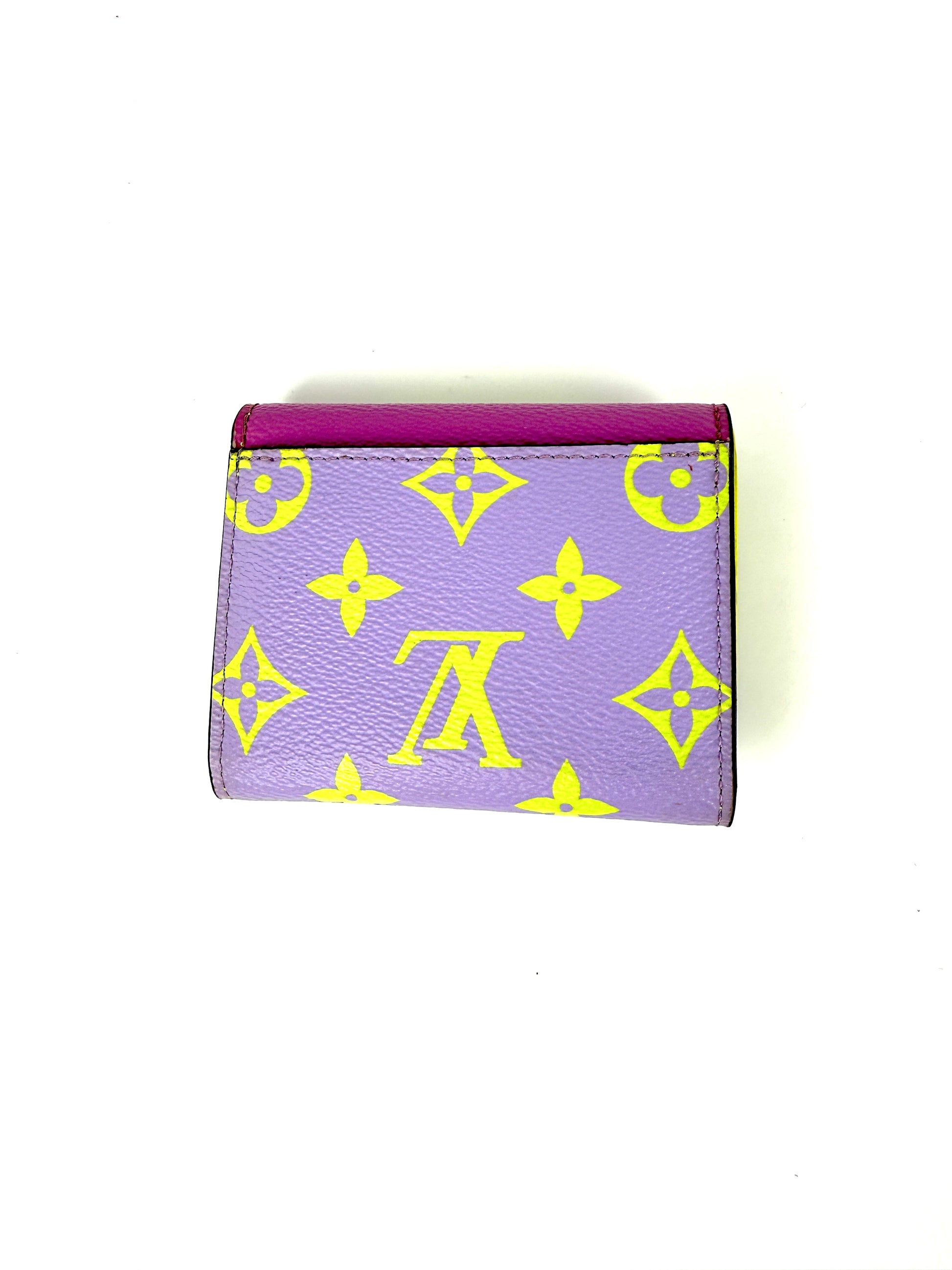 Louis Vuitton Zoe Giant Monogram Lilac Multicolor Flap Compact Wallet 