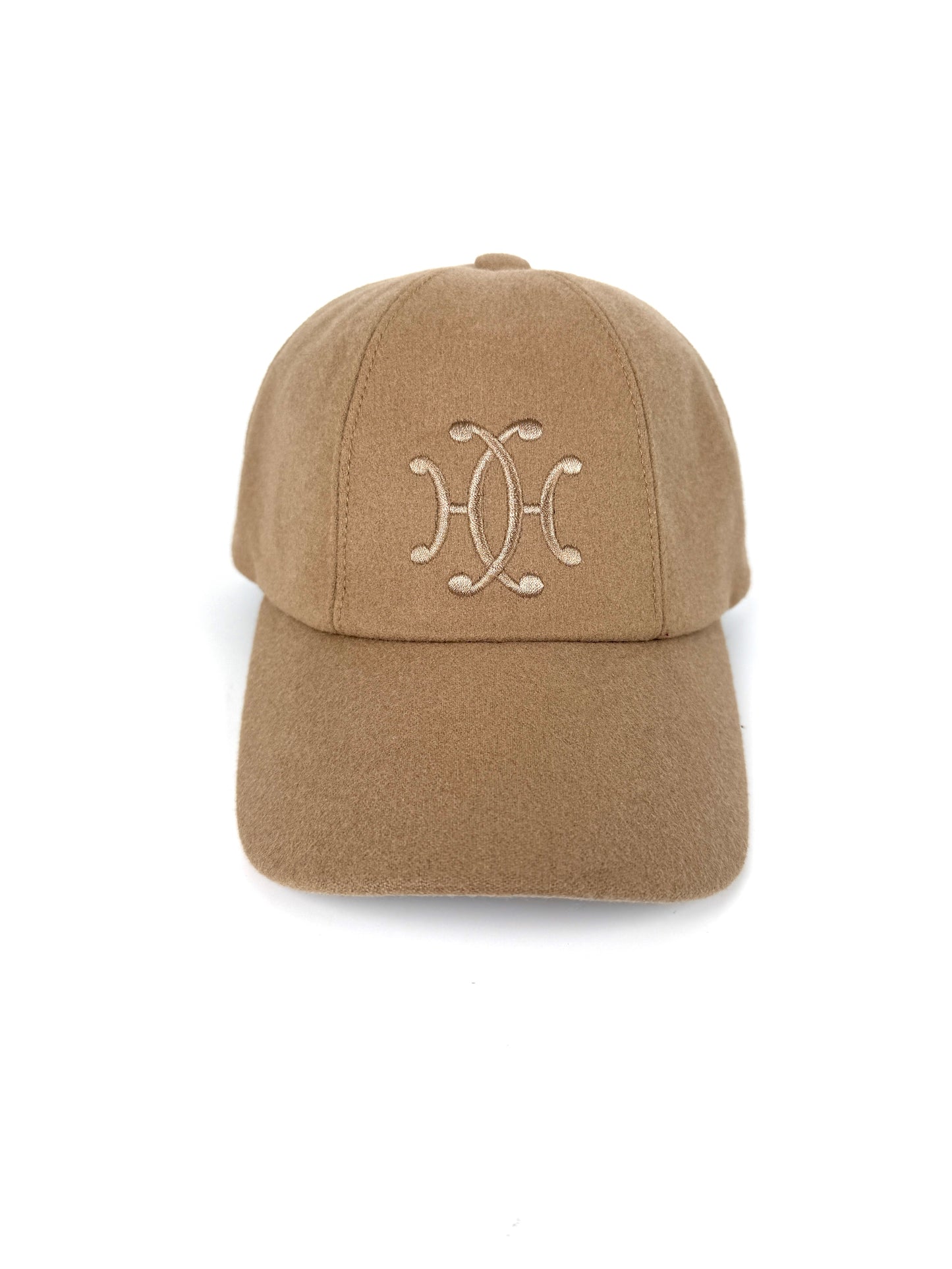 HERMES Serena Lift Beige Cashmere Baseball Cap Hat 57