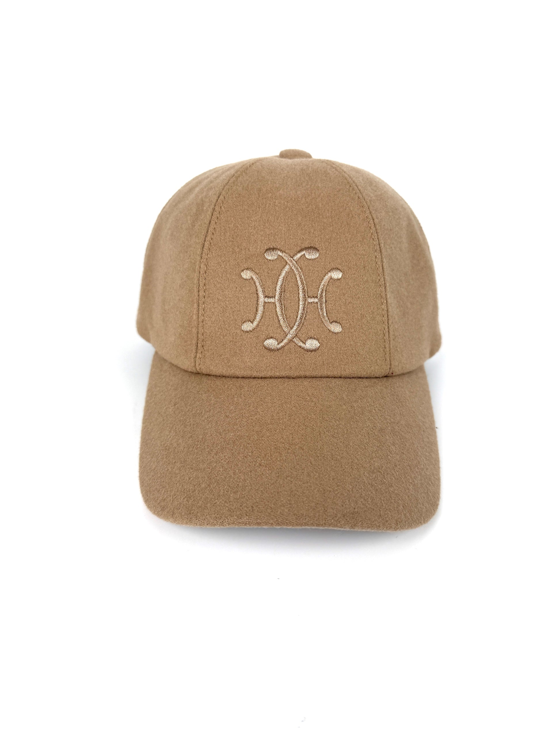 HERMES Serena Lift Beige Cashmere Baseball Cap Hat 57