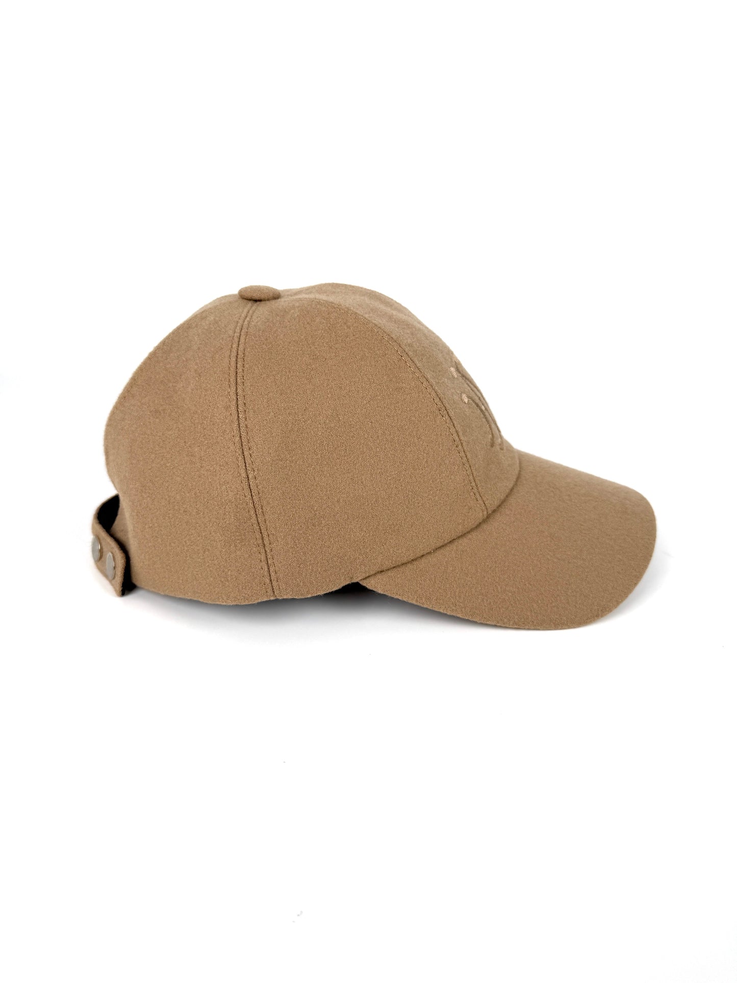 HERMES Serena Lift Beige Cashmere Baseball Cap Hat 57