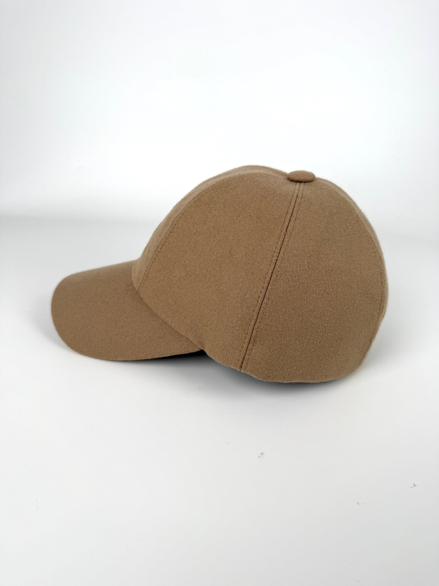 HERMES Serena Lift Beige Cashmere Baseball Cap Hat 57