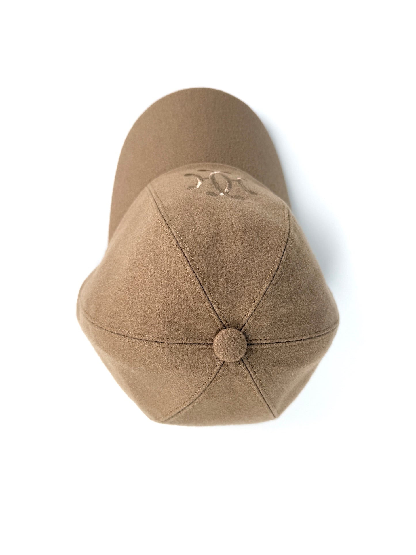 HERMES Serena Lift Beige Cashmere Baseball Cap Hat 57