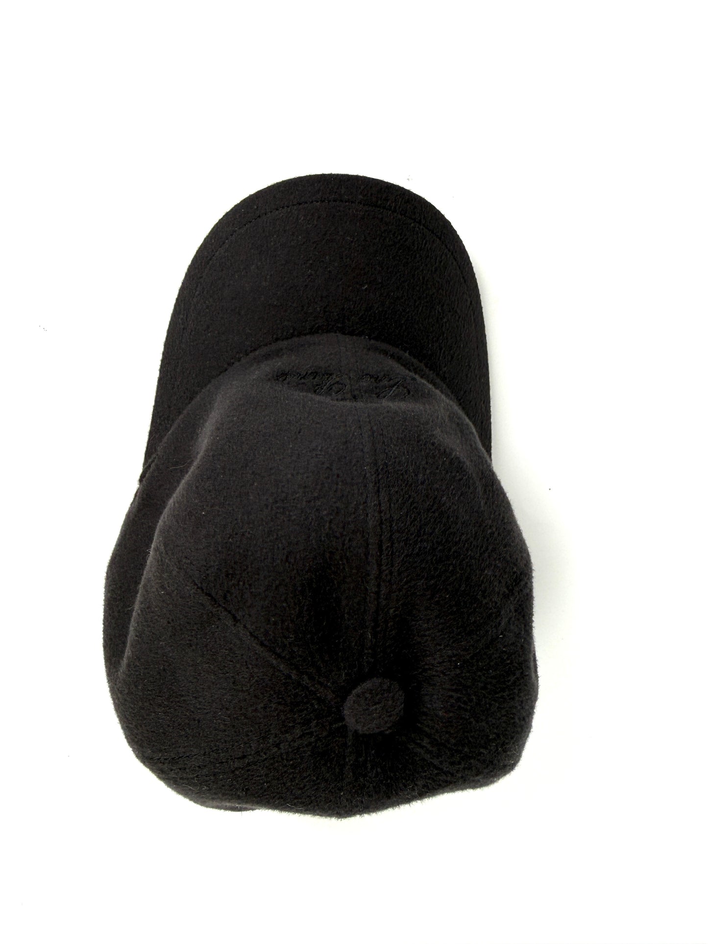 Loro Piana Black Cashmere Storm System Baseball Cap Hat L