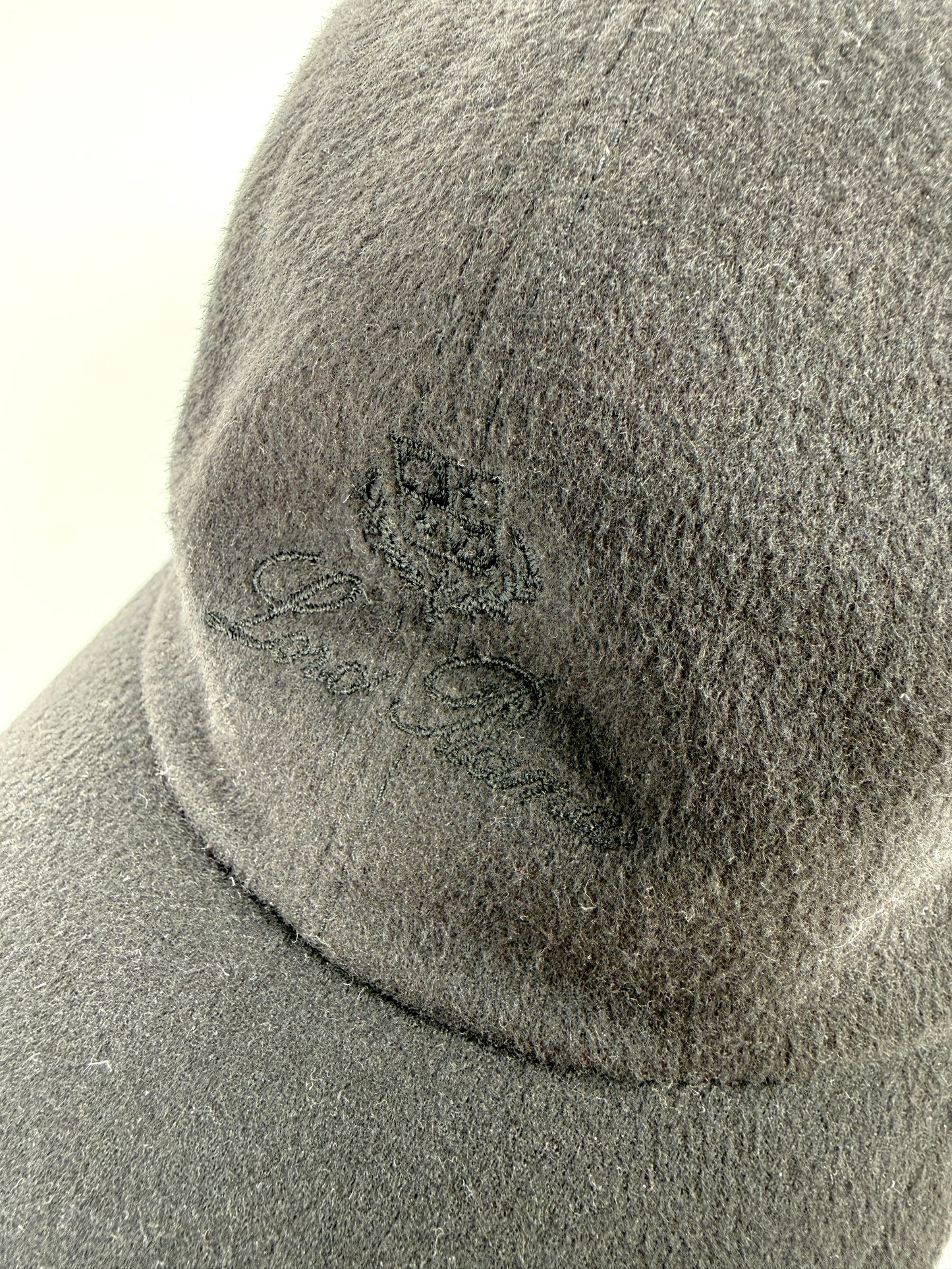 Loro Piana Black Cashmere Storm System Baseball Cap Hat L