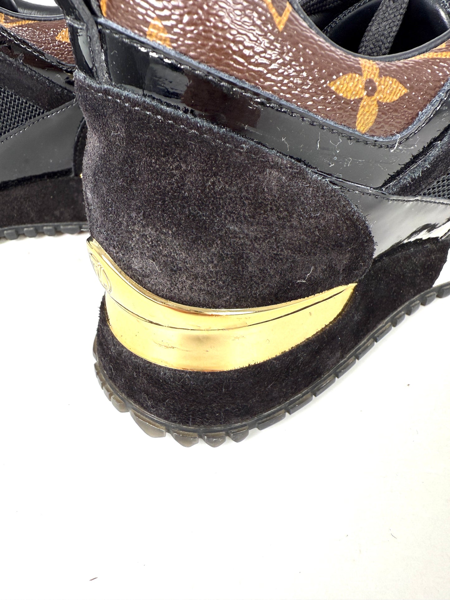 Louis Vuitton Monogram Black LV Logo Run Away Sneakers 36.5 6