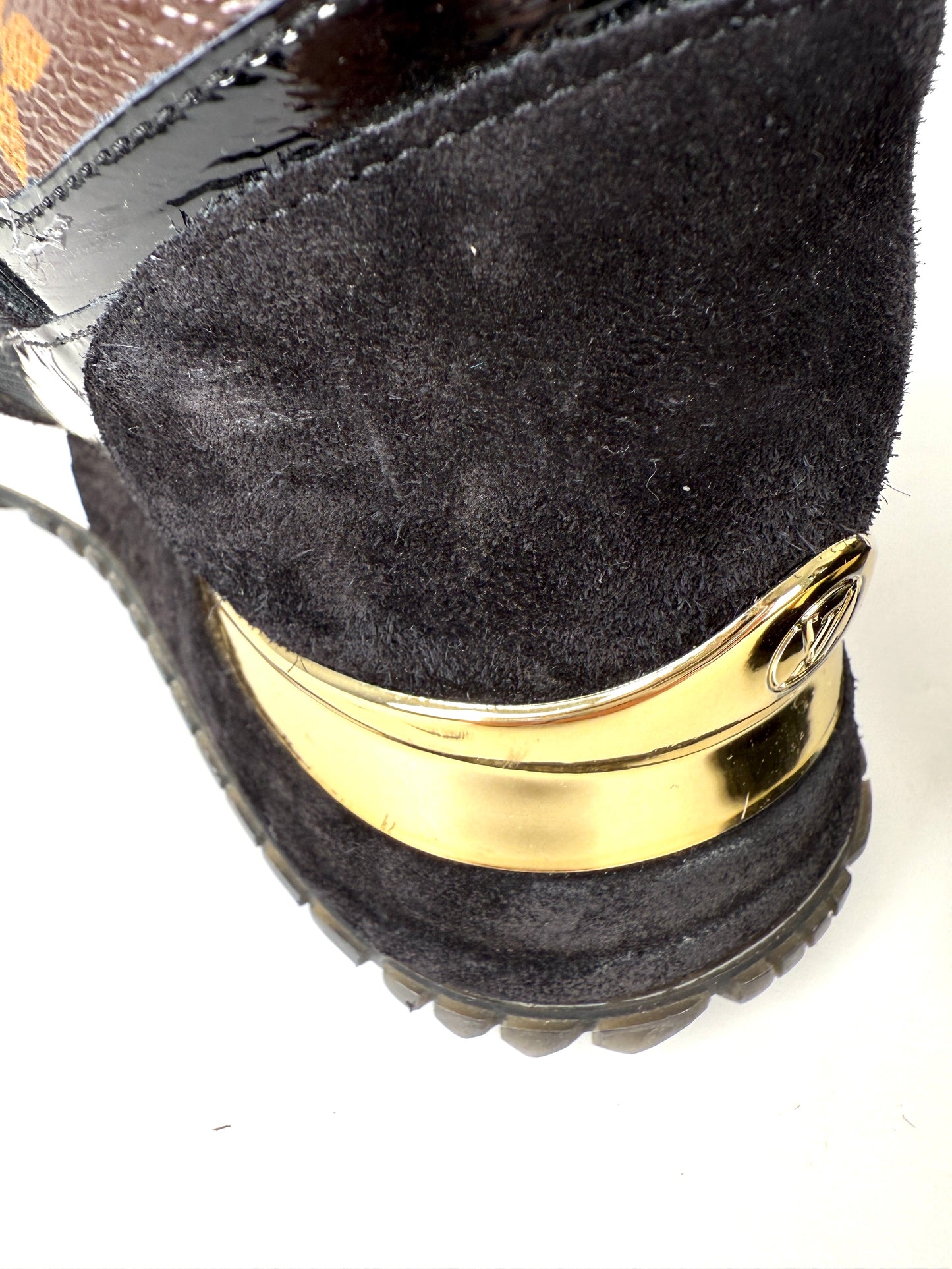 Louis Vuitton Monogram Black LV Logo Run Away Sneakers 36.5 6