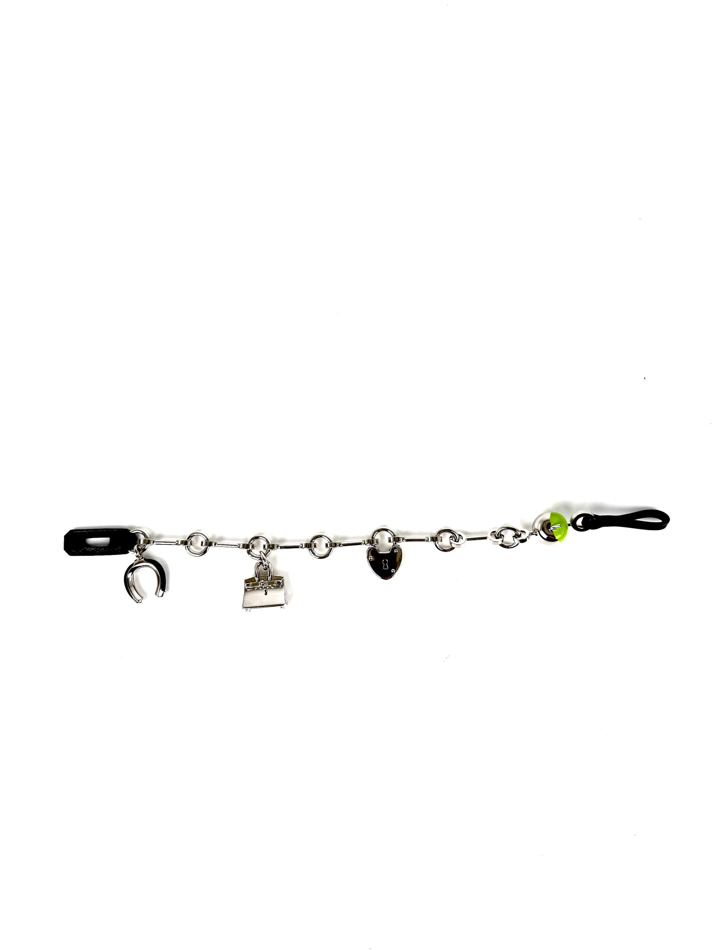 HERMES Bijou de Sac Blue Box Palladium Plated Birkin Bag Charm New