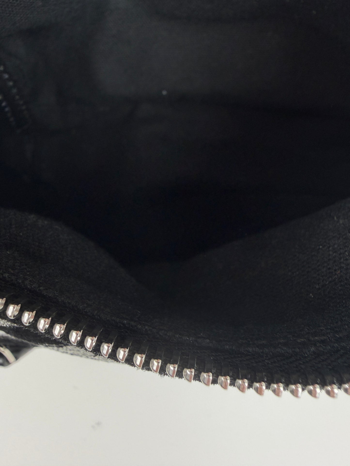 Givenchy Pandora Mini Black Silver Metallic Stripe Suede Leather Crossbody Bag