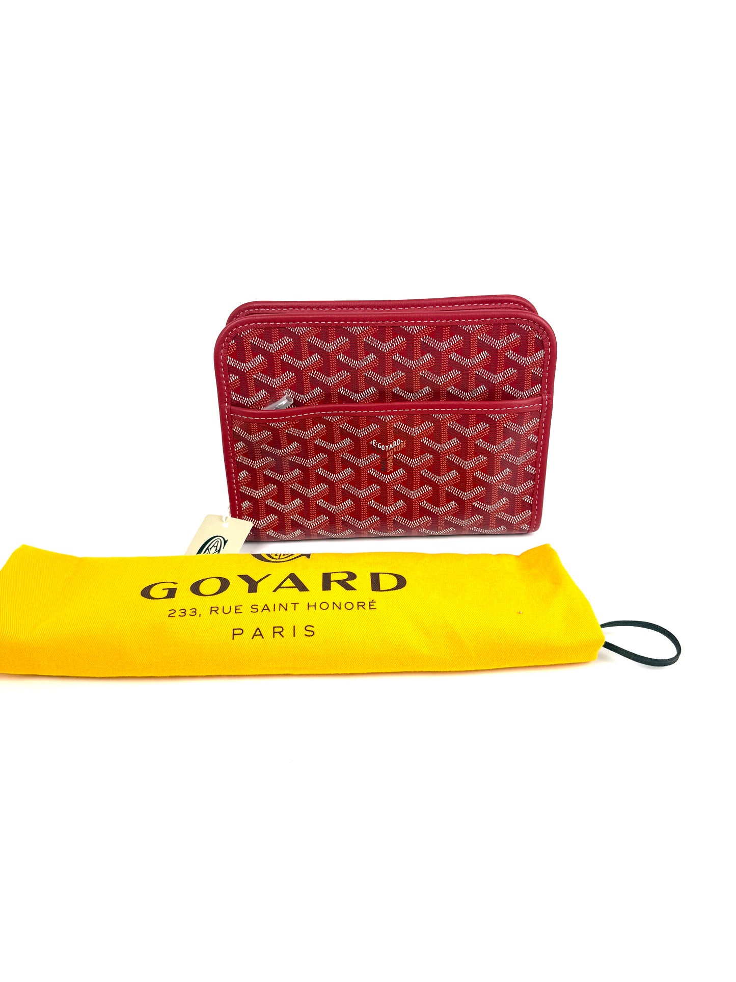 GOYARD Jouvence Red Pouch Cosmetic Toiletry Case PM New