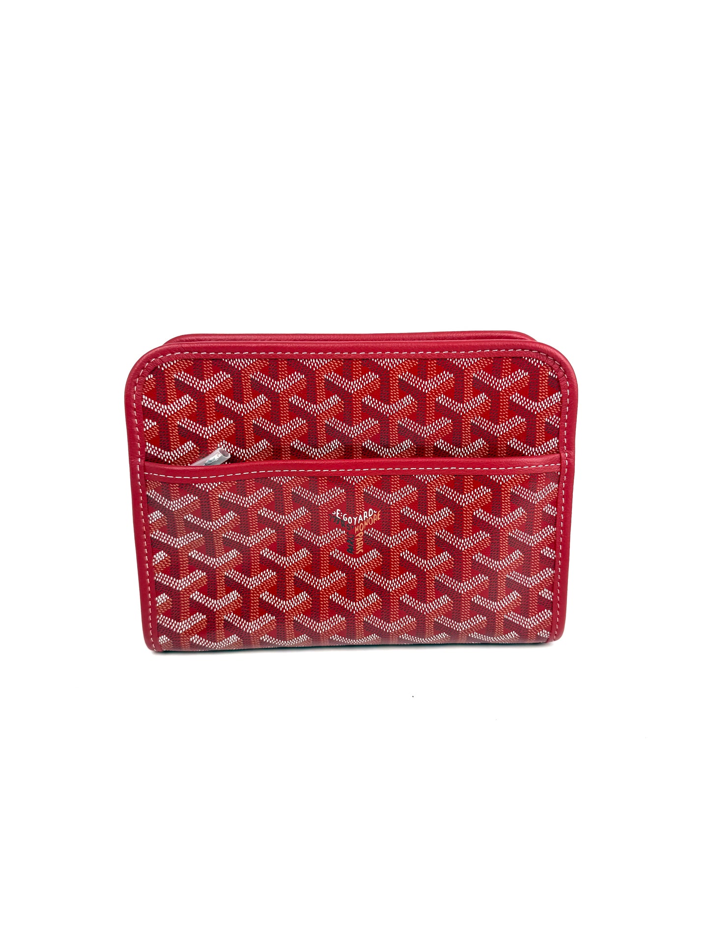 GOYARD Jouvence Red Pouch Cosmetic Toiletry Case PM New