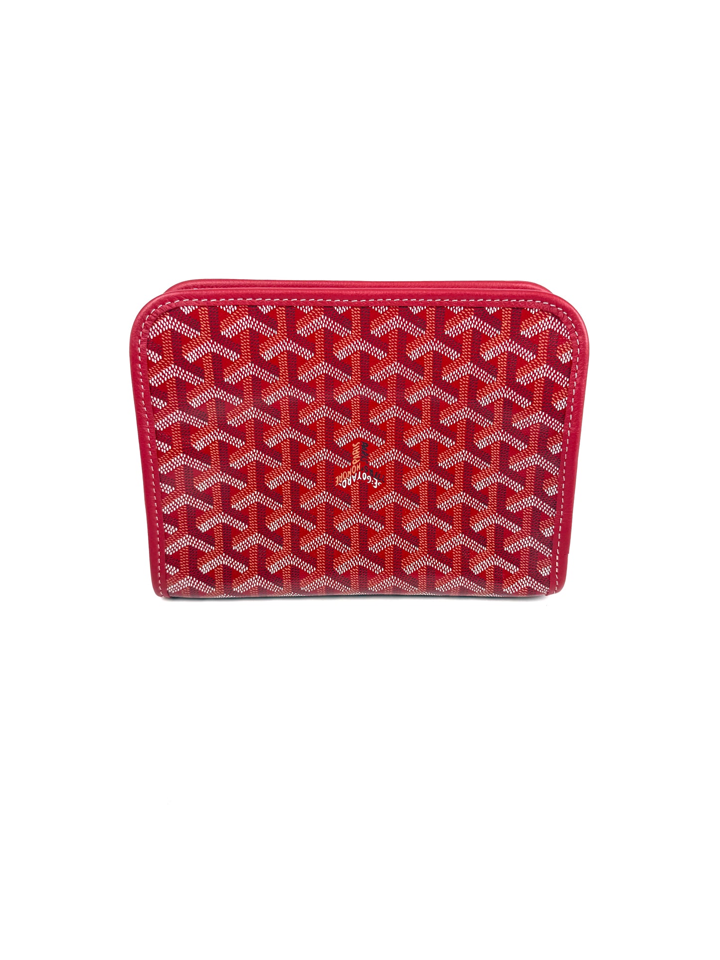 GOYARD Jouvence Red Pouch Cosmetic Toiletry Case PM New